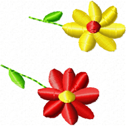 Flowers And Tree Embroidery Design 9